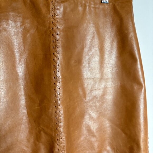 Y2K Banana Republic leather split skirt - Picture 3 of 6
